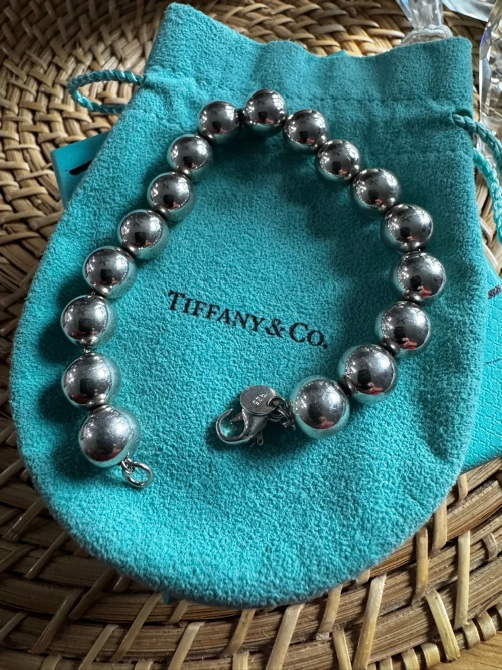 TIFFANY & CO CLASSIC 10MM BEADED BALL BRACELET - Picture 5 of 16